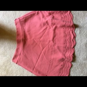 Loft Pink Scalloped Skirt
